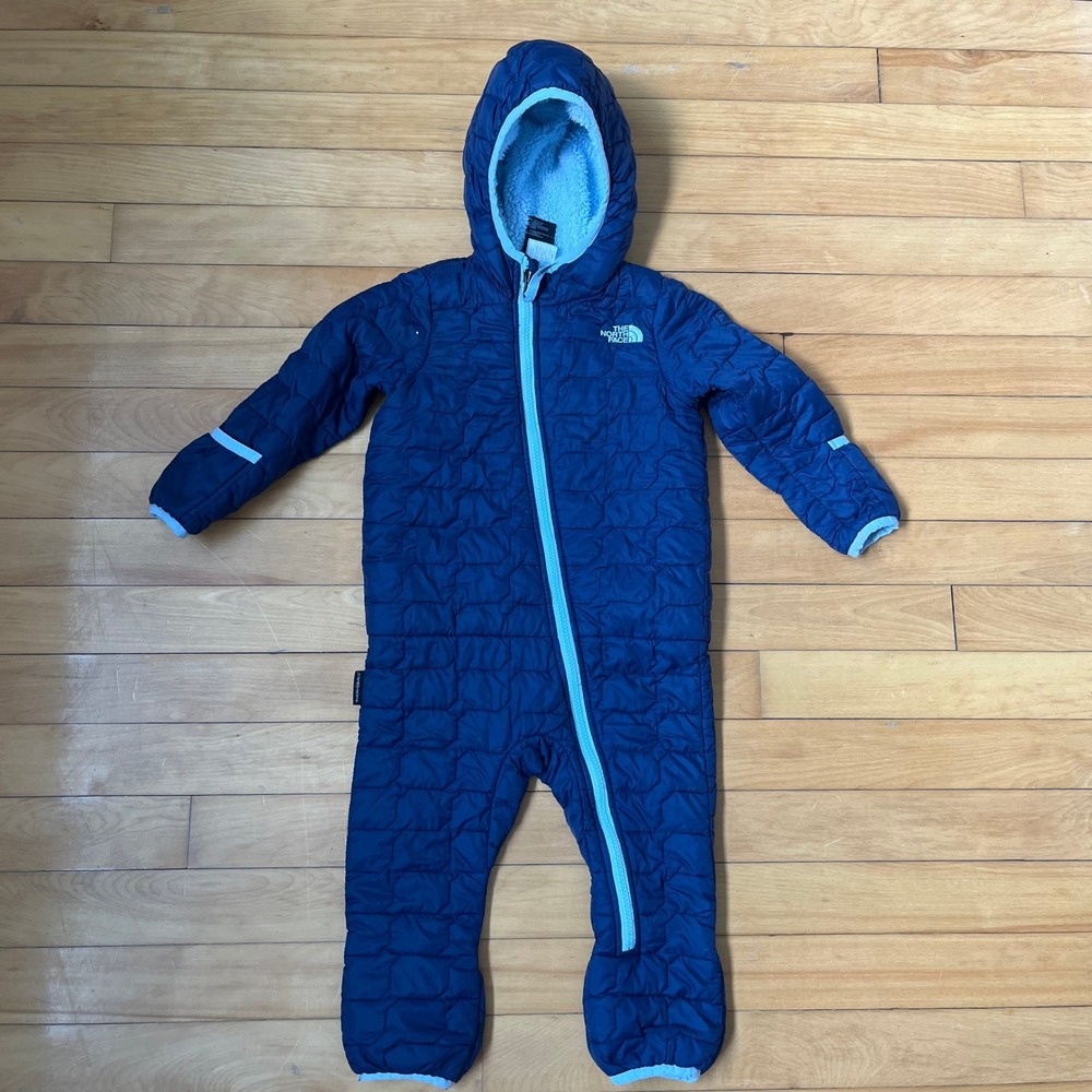 The North Face ThermoBall Eco Bunting Navy Blue Infant 18-24M Quilted Snowsuit
